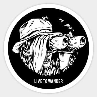 Live to wander Sticker